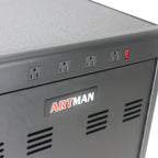 Mobile Charging Cart for Tablets Laptops 35-Device Capacity Matt Black Metal | Premium Home Decor - Grand Goldman