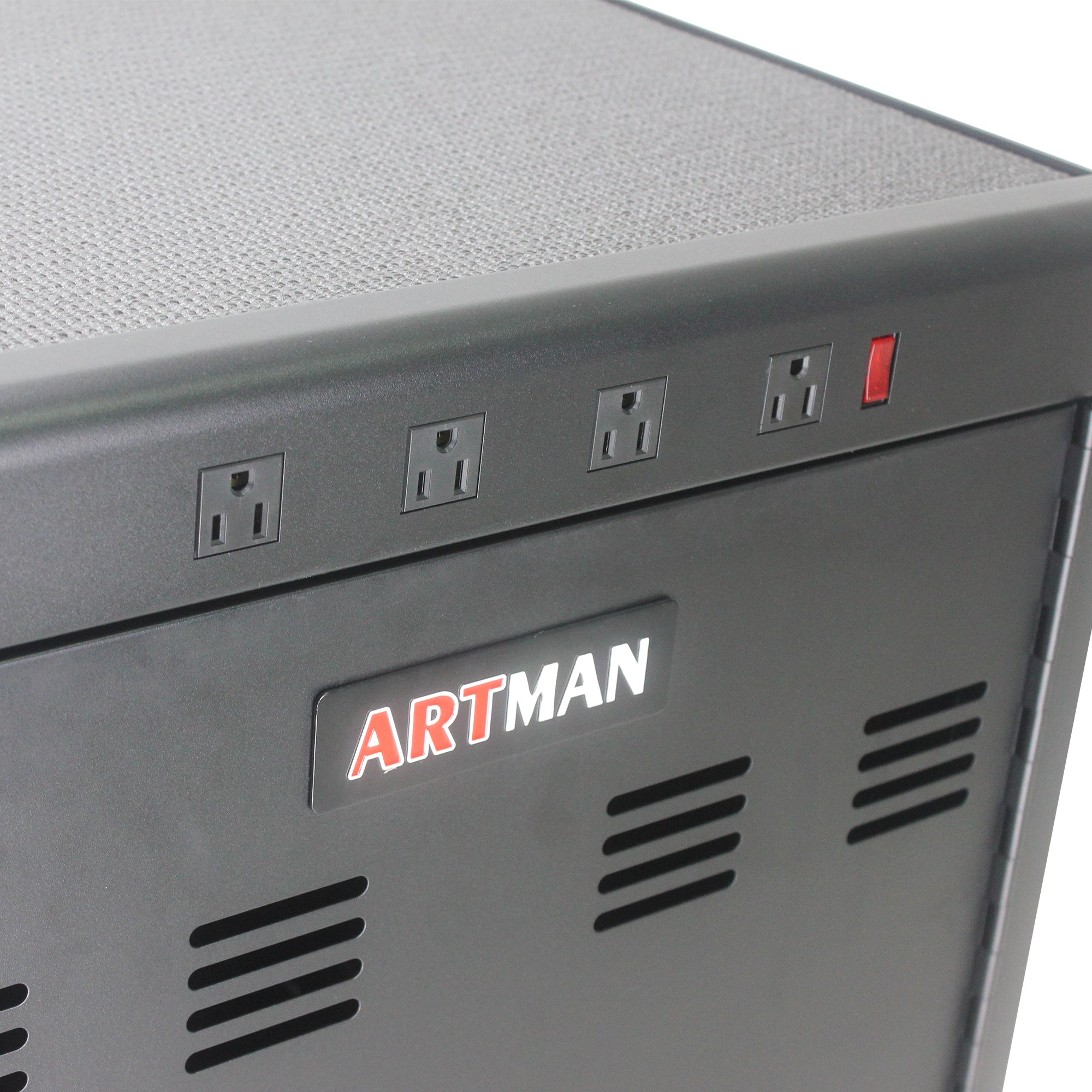 Mobile Charging Cart for Tablets Laptops 35-Device Capacity Matt Black Metal | Premium Home Decor - Grand Goldman