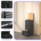 SteelCraft 3 Drawer Metal Vertical File Cabinet with Lock, Black, Steel, 15.16x17.72x40.39 inches - Grand Goldman