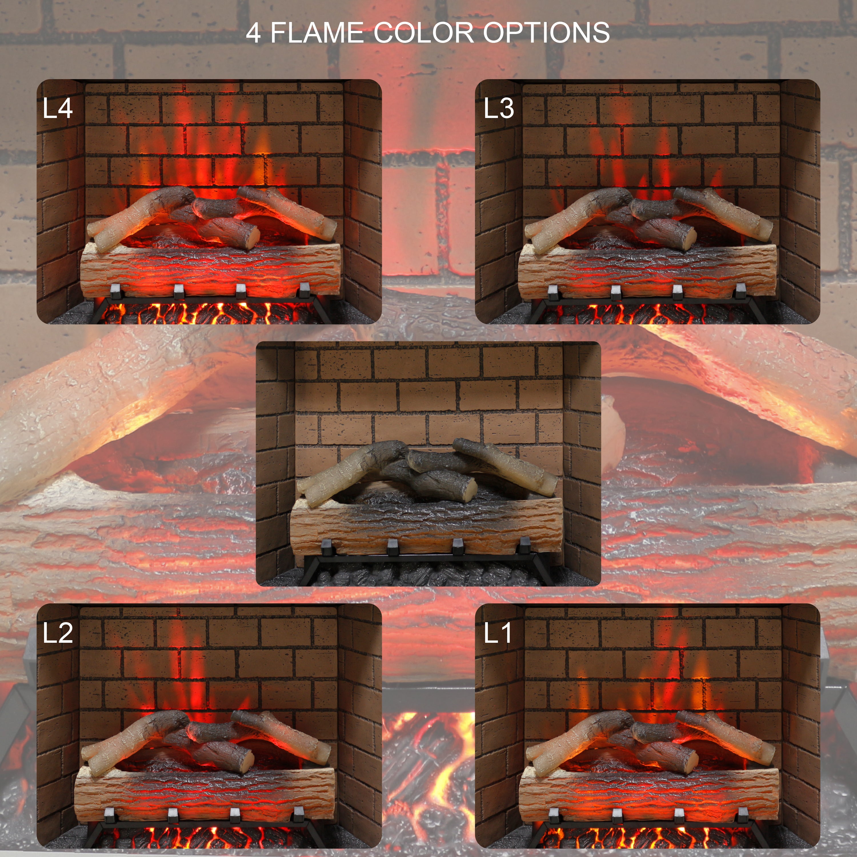 28 inch Infrared Electric Fireplace with Removable Trim kit Insert, Touch Panel Home Decor Heater, Smokeless Firebox With Fire Crackling Sound - Grand Goldman Shop