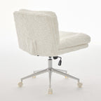 W26.4 inch  Wider Seat Office Chair,Artificial rabbit hair Home Office Chair with Metal Base,Adjustable Desk Chair Swivel Off