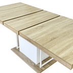 Rectangle extendable dining table for 6-10 people aged effect wood 160-200 cm - Grand Goldman Shop