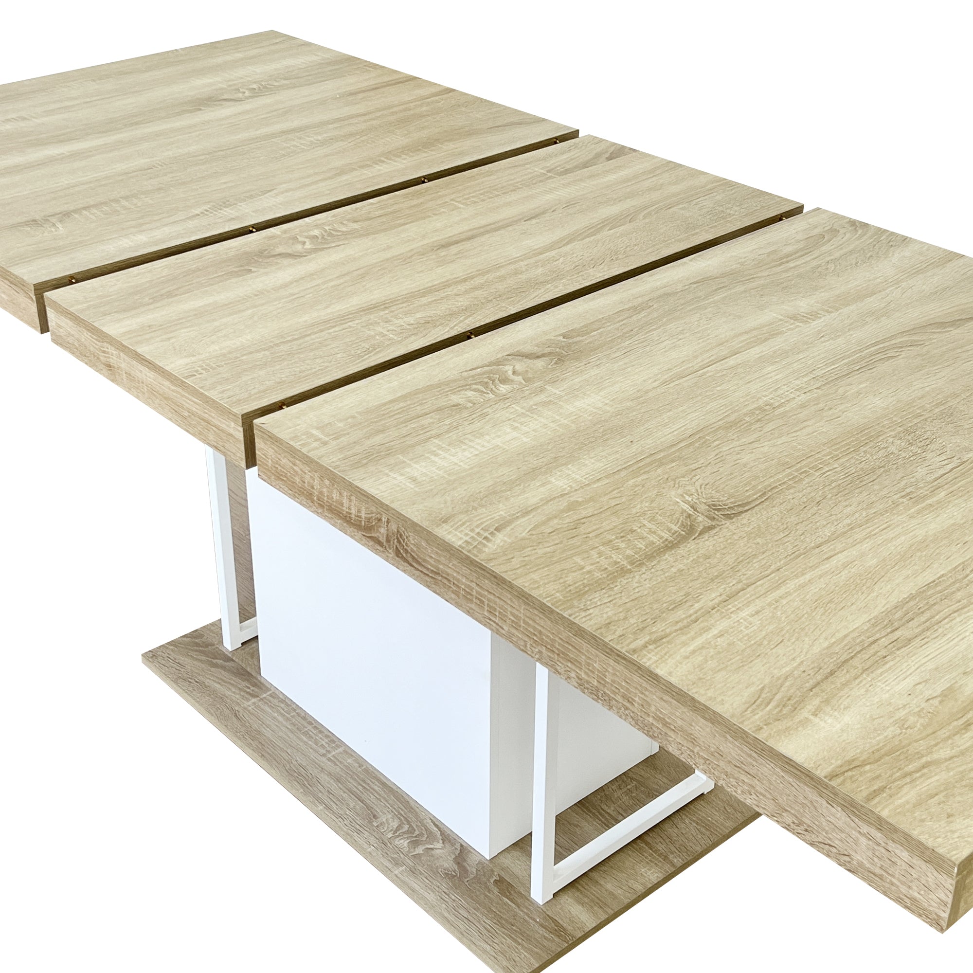 Rectangle extendable dining table for 6-10 people aged effect wood 160-200 cm - Grand Goldman Shop