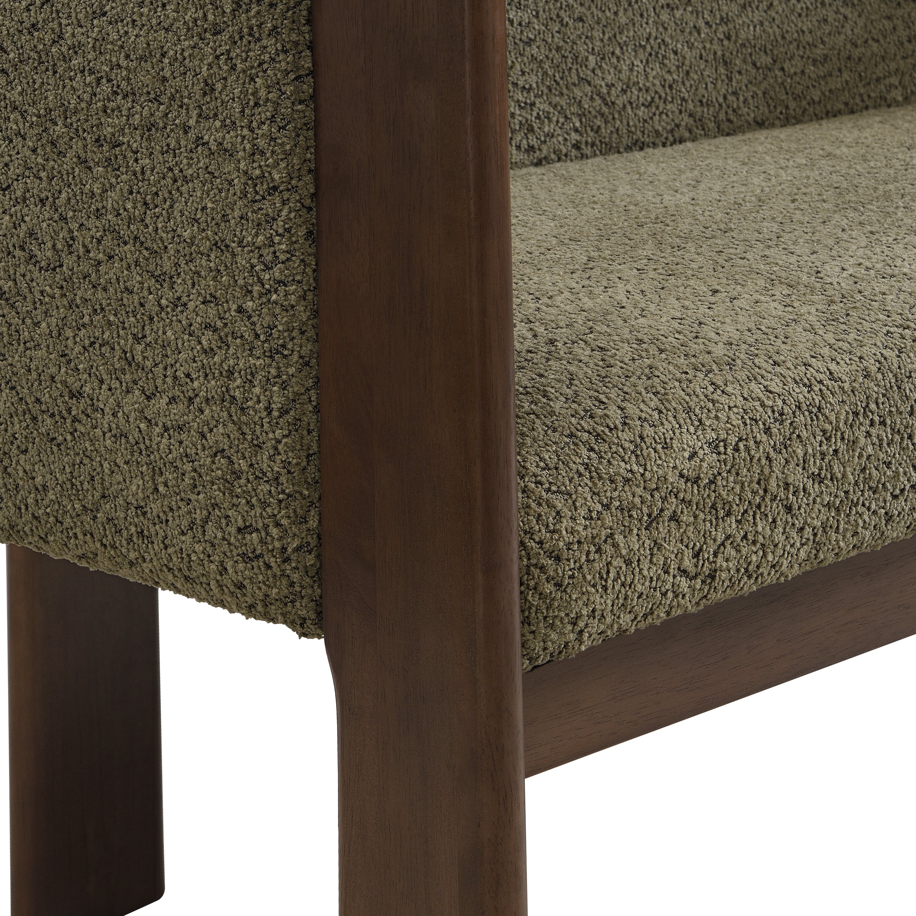 48.5' Upholstered Solid Loveseat (Walnut+Green) - Grand Goldman Shop