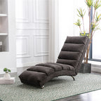 Ergonomic Linen Massage Chaise Lounge with Remote Control, Dark Gray, Electric Massage Lounger with 5 Modes - Grand Goldman Shop