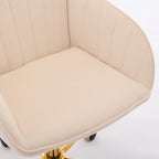 TY Ergonomic Office Chair with Swivel Function, Khaki Velvet, Comfortable for Long Sitting - Grand Goldman