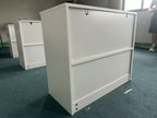 White Wooden Kids Toy Storage Organizer with Large Drawer and Low Bookshelf for Nursery & Playroom, Engineered Wood Cabinet f