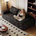 71' 3Setaser Sofa,Corduroy Fabric,Deep Seat Couches,Comfy Loveseat Sofa,No Assembly,1pcs for Living room, Bedroom,Conference room ,Apartment,Black - Grand Goldman Shop