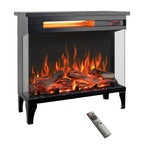 24 inch three sided glass electric fireplace with feet - Grand Goldman Shop