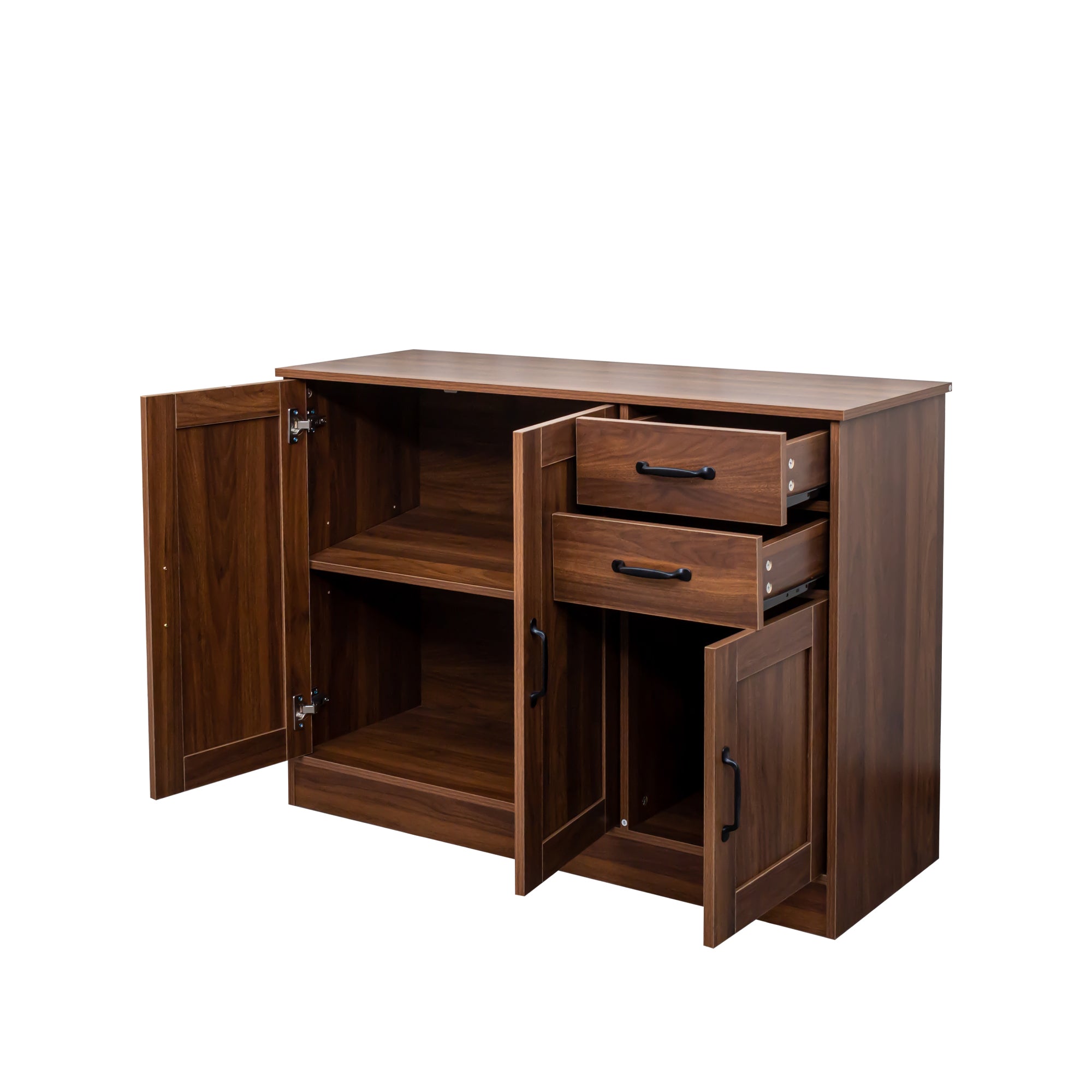 Modern Wood Buffet Sideboard with 2 doors&1 Storage and 2drawers -Entryway Serving Storage Cabinet Doors-Dining Room Console, 43.3 Inch - Grand Goldman Shop