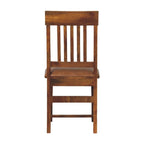 Solid Wood Leather Slatted Dining Chair - Grand Goldman