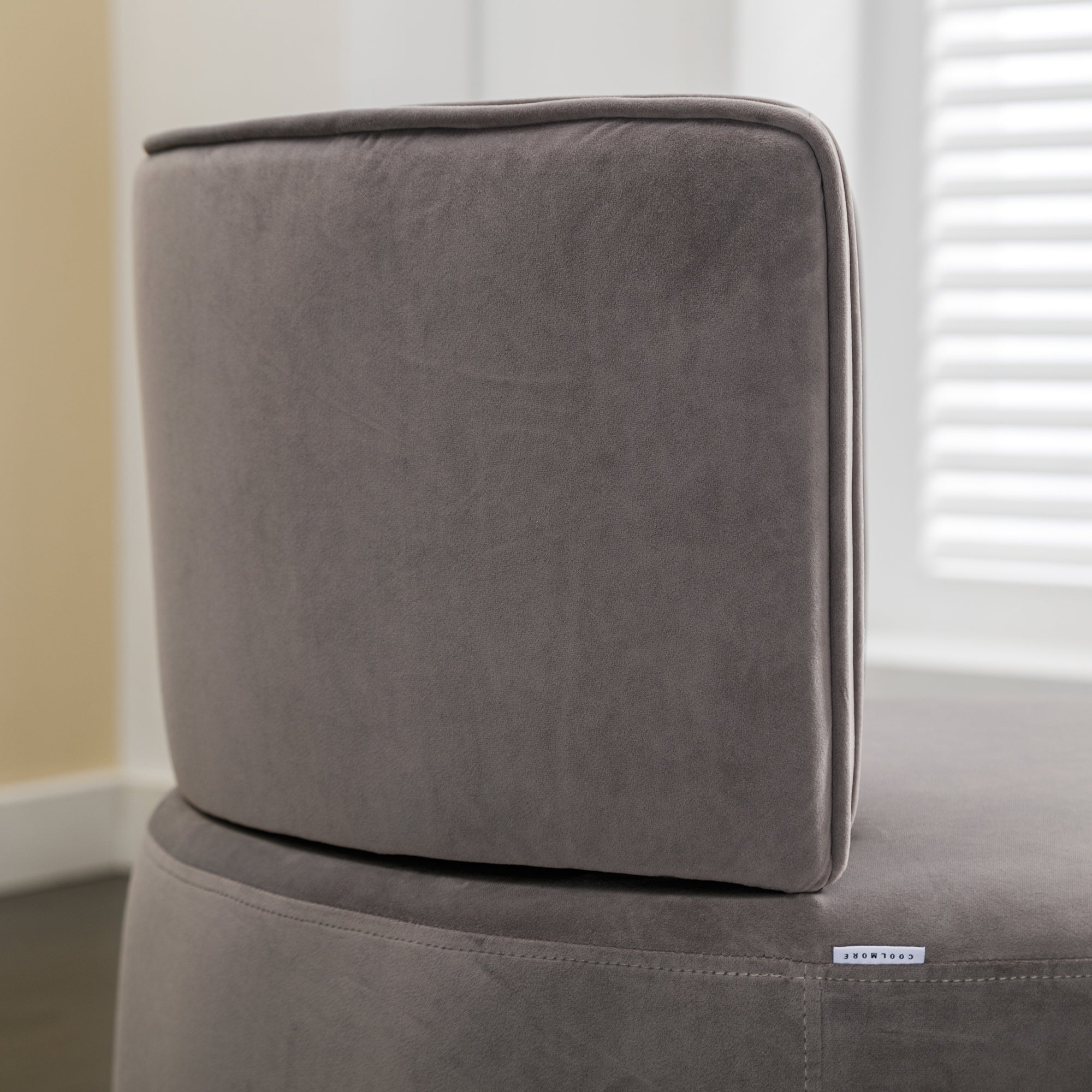 Swivel Barrel Chair, Round Armchairs with Fluffy Velvet, 360 Degree Swivel, Gray, 25.20'' x 25.59'' x 26.38'' - Grand Goldman Shop