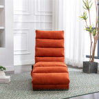 Ergonomic Linen Massage Chaise Lounge with Remote Control, Orange, 5 Modes - Grand Goldman Shop
