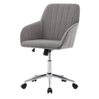 TY Adjustable Office Chair, Ergonomic Swivel Chair with Comfortable Backrest Seat, Gray Velvet, 24.60 x 22.84 x 38.00 inches 