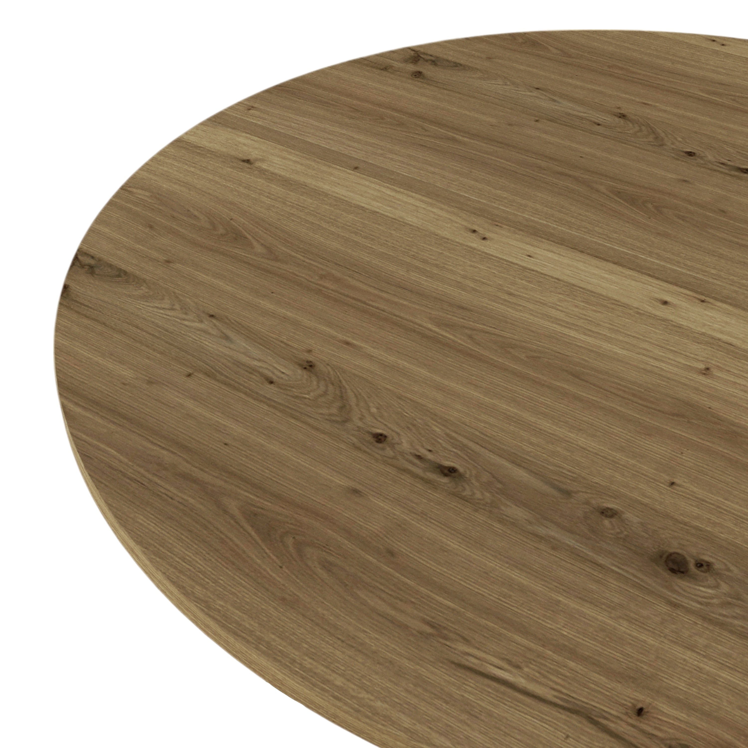 Modern Round Dining Table, Rustic Brown MDF Top with Black Metal Legs, 35.43 Inch Diameter for 2-4 People - Grand Goldman Shop