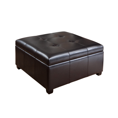 35inch Storage Ottoman,Large Square Ottoman Bench with Storage,Tufted Ottomans Footstool for Living Room - Grand Goldman Shop