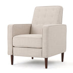 Macedonia Mid-Century Modern Button Tufted Fabric Recliner - Grand Goldman Shop