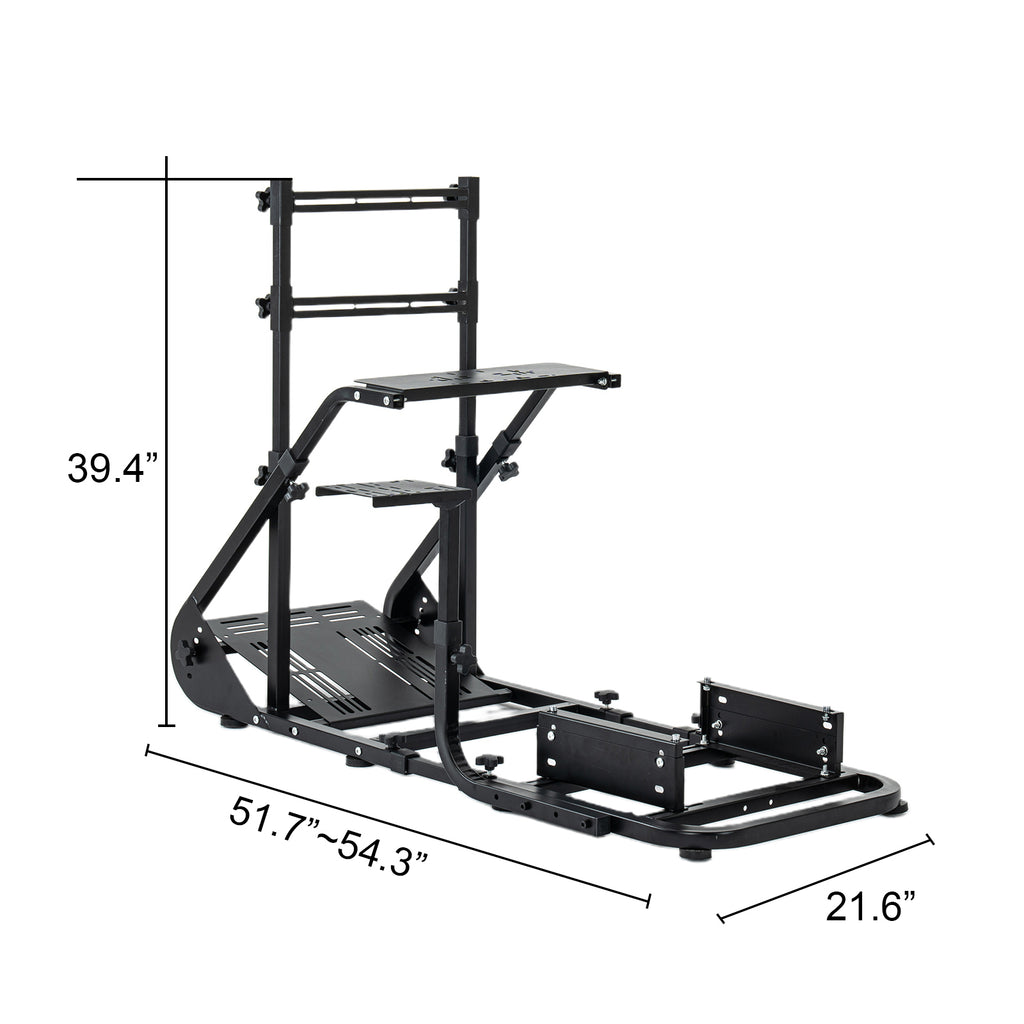 Enhanced and stable racing wheel cockpit, compatible with Fanatec, PXN, Thrustmaster, and Logitech adjustable driving simulat