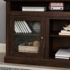 Modern TV Stand for up to 65 Inch TVs, Entertainment Center Farmhouse TV Cabinet Media Console Table with Glass Doors for Living Room, Brown 60'W*15.75'D*29'H - Grand Goldman Shop