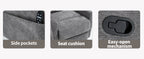 Heat Massage Manual Recliner Chair with Rocker and Swivel in Fabric for Living Room, GREY - Grand Goldman Shop