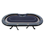 INO Design 96' Poker Table for Casino Texas Holdem Game with Premium Aura Speed Cloth Wooden Texture Racetrack Chips Tray Cup