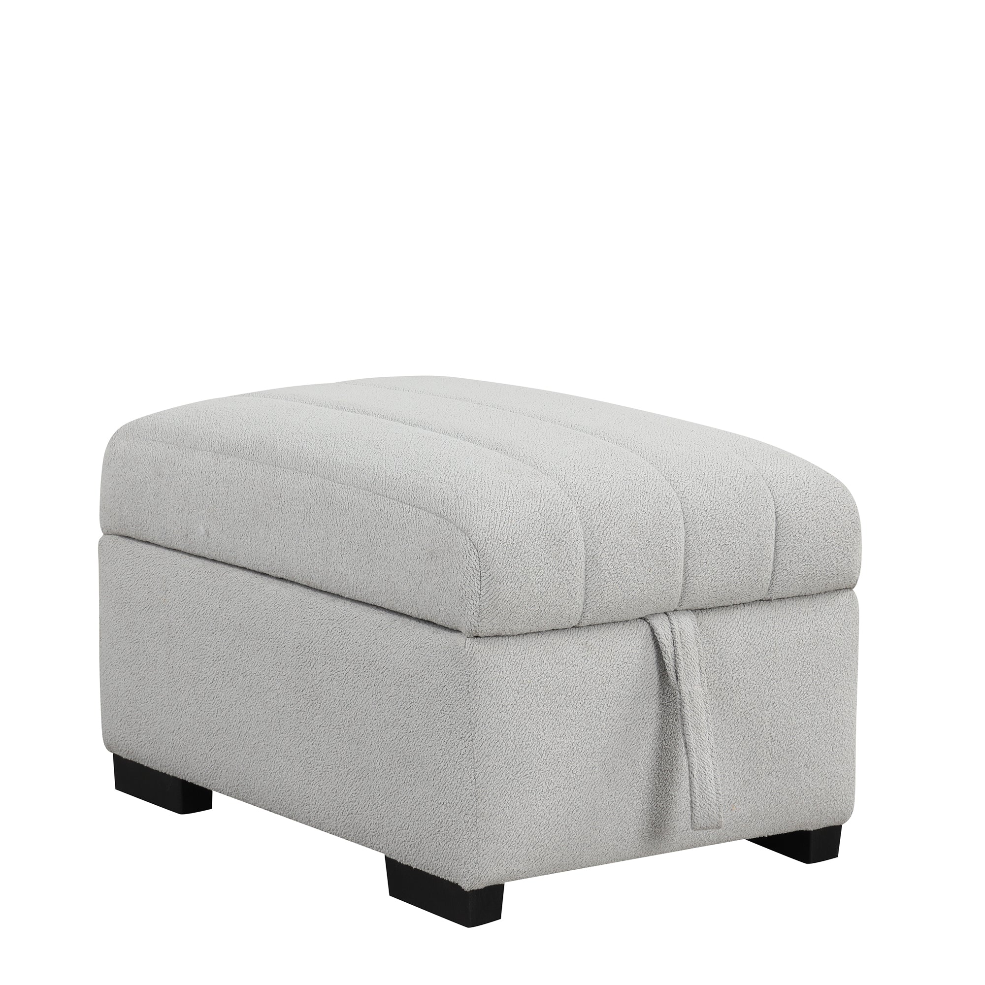 Modern L-shaped Sectional Pull Out Sofa Bed with USB Ports & Storage Ottoman, Gray Jacquard Fabric, 82.6' - Grand Goldman Shop