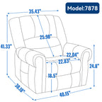 Power Lift Recliner Chair Heat Massage Dual Motor Infinite Position Up to 350 LBS, Genuine Leather, Heavy Duty Motion Mechanism with USB Ports, Brown - Grand Goldman Shop