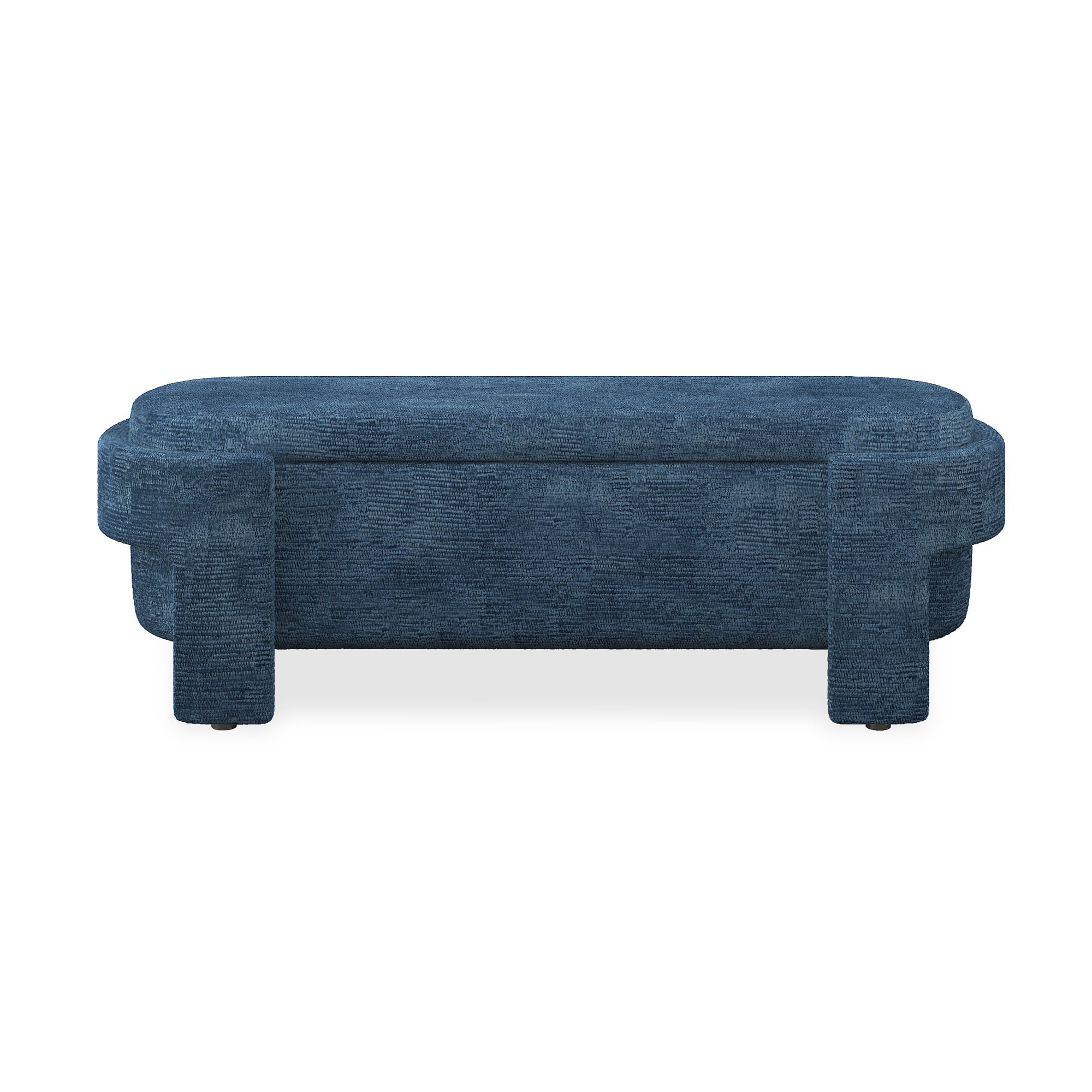 Linen Fabric Upholstered Bench with Large Storage Space for the Living Room, Entryway and Bedroom,dark blue( 51.5''x20.5''x17'' ) - Grand Goldman Shop