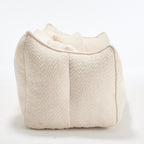 Comfortable Dual Beanbag Chair with High Resilience Foam Core for Two People in Beige Chenille - Grand Goldman Shop