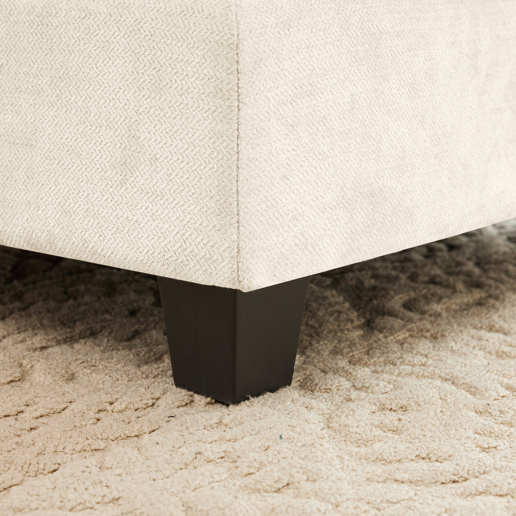 Loveseat Cloud Sectional Couches  Chenille Fabric, Quilted Pleated Design, Ergonomic Design, High-Density Foam Easy Install Elegant Armrests High Quality Wooden Base,Fits Living Rooms,Beige - Grand Goldman Shop