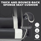 Gaming Chair with Footrest, Ergonomic Computer Chair with Headrest and Lumbar Support, Breathable Material Height Adjustable 