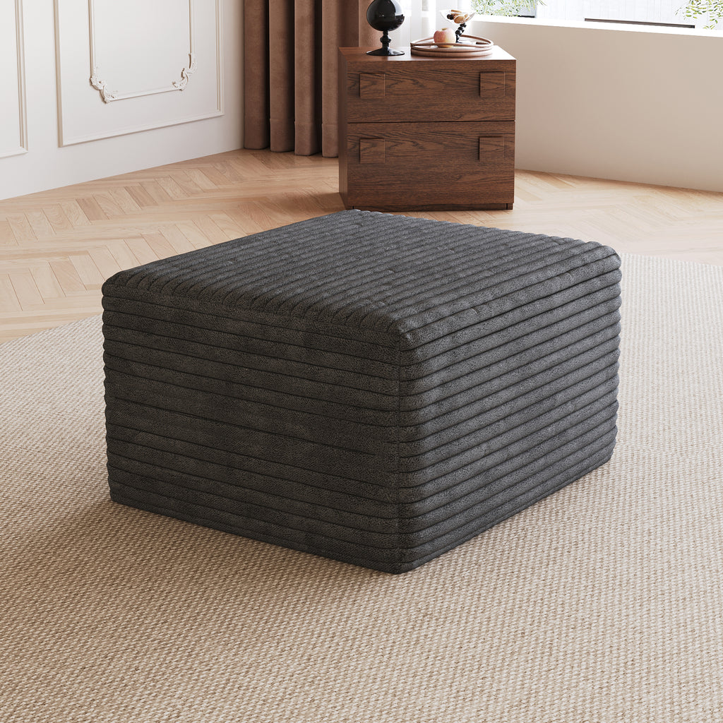 Sofa ottoman ,No Assembly Required,Dark Grey(Plush Corduroy Fabric) - Grand Goldman Shop