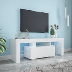 Entertainment TV Stand, Large TV Stand TV Base Stand with LED Light TV Cabinet. - Grand Goldman Shop
