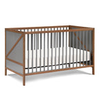 Pixie Zen 3-in-1 Crib in Walnut/Charcoal - Grand Goldman