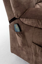 Lift Chair for Big and Tall Person with Inconvenient Legs: High Density Foam Lift Sofa with Heat and Massage, 2 Pockets, 2 Cup Holder, 2 Remote, 2 OKIN Motor - Grand Goldman Shop