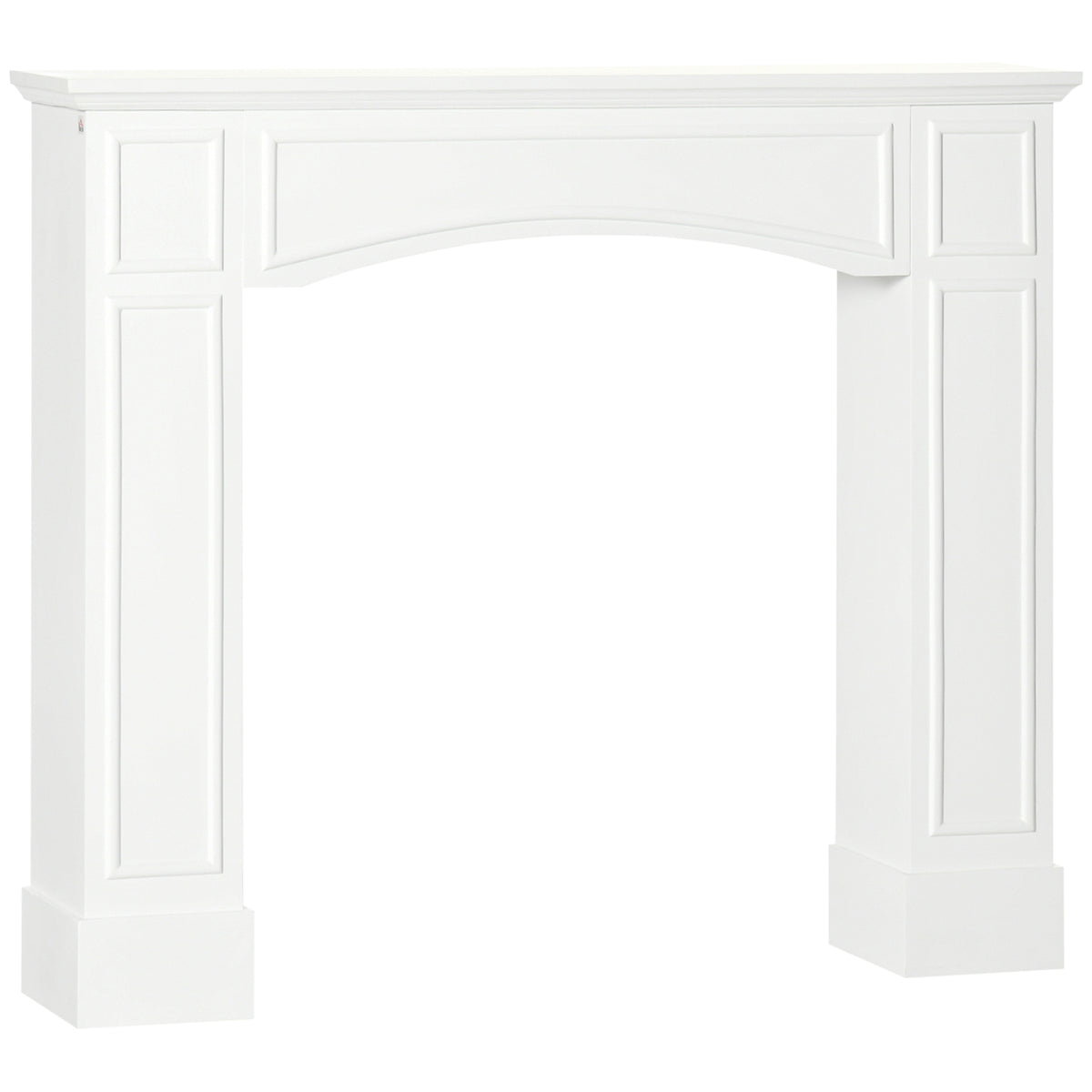 HOMCOM Modern Fireplace Mantel, Surround Mantels for Fireplace with Decorative Pattern Interior Width 29' White - Grand Goldman Shop