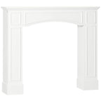 HOMCOM Modern Fireplace Mantel, Surround Mantels for Fireplace with Decorative Pattern Interior Width 29' White - Grand Goldman Shop