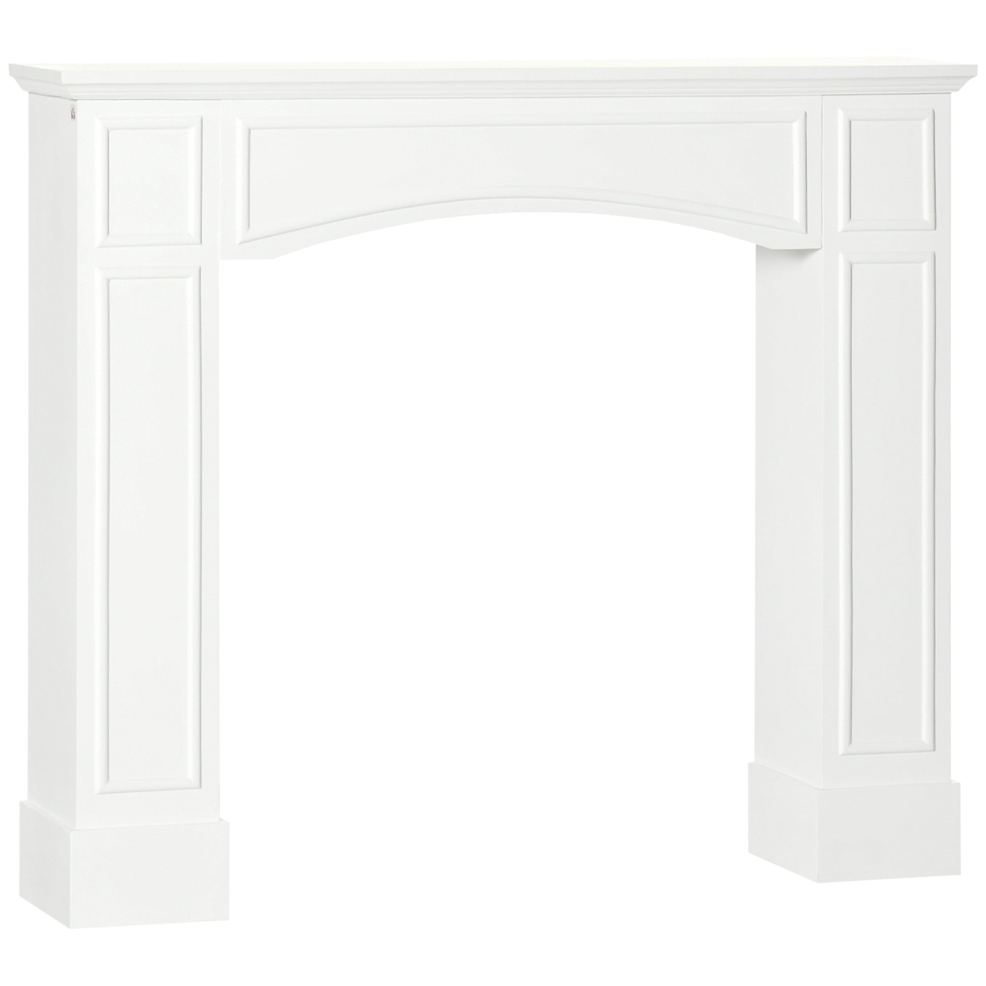 HOMCOM Modern Fireplace Mantel, Surround Mantels for Fireplace with Decorative Pattern Interior Width 29' White - Grand Goldman Shop