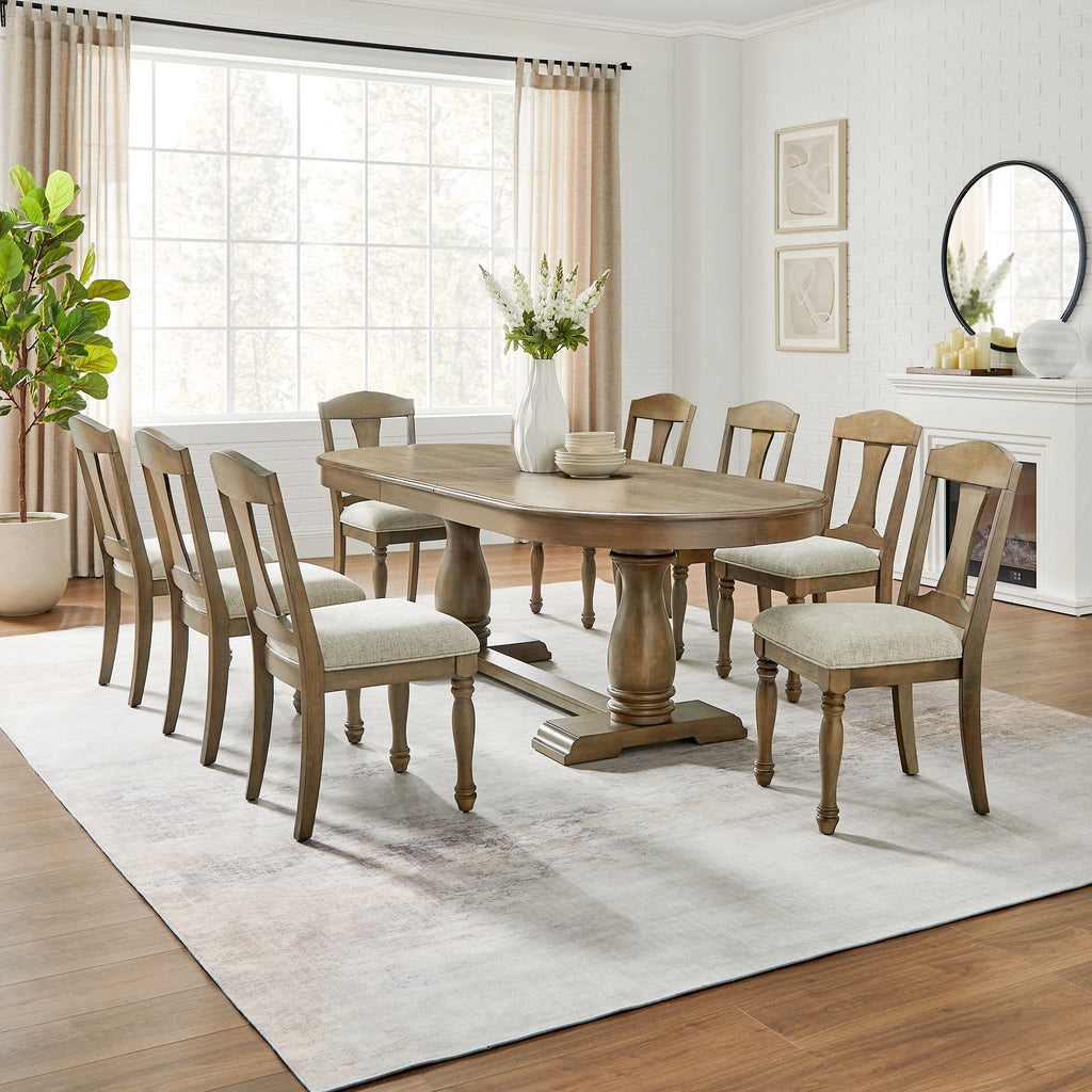 94.06 Inch Extendable Wooden Dining Table for 6 Persons,Long Expandable Curved Dining Table,Mid Century Modern Large Kitchen Table for Living Room,Restaurant - Grand Goldman Shop