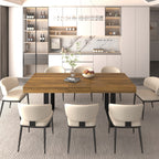 Rectangle extendable dining table for 6-10 people aged effect wood and black 160-200 cm - Grand Goldman Shop