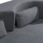 Folding sofa bed, floor sofa, convertible teddy bear fabric foam filled sleeper futon double sofa, suitable for living room, guest, office and apartment (gray) - Grand Goldman Shop