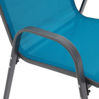 6Piece Patio Chairs, Outdoor Camping Chairs with Breathable Textilene Fabric, Set of 6 Garden Chairs with Armrest High Backre