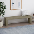 Acacia Wood Dining Bench, Grey+Taupe - Grand Goldman Shop