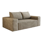 63' 2Setaser Sofa,Corduroy Fabric,Deep Seat Couches,Comfy Loveseat Sofa,No Assembly,1pcs for Living room, Bedroom,Conference room ,Apartment,Camel - Grand Goldman Shop