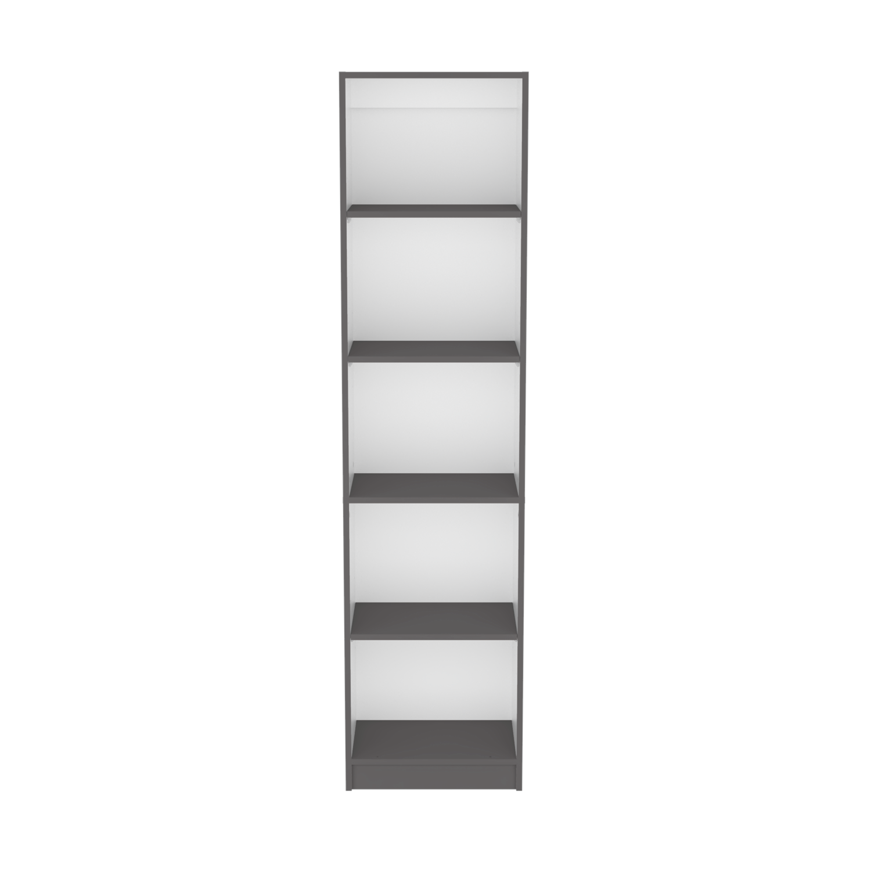 Bookcase Compact Bookshelf with Multiple Shelves, Matt Gray / White | Premium Home Decor - Grand Goldman