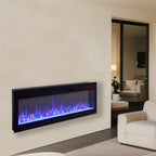 Smart 60' WiFi-Enabled Electric Fireplace Heater, Recessed in-Wall and Wall-Mounted - Grand Goldman Shop