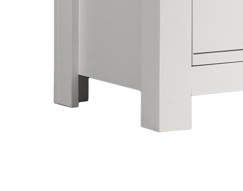 Cassini 21.5' White 2-Drawer Nightstand Bedside Table - Grand Goldman Shop