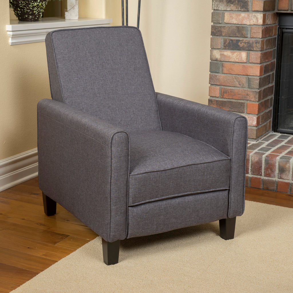 Smoke Fabric Push Back Chair for Elegant Home Décor - Grand Goldman Shop