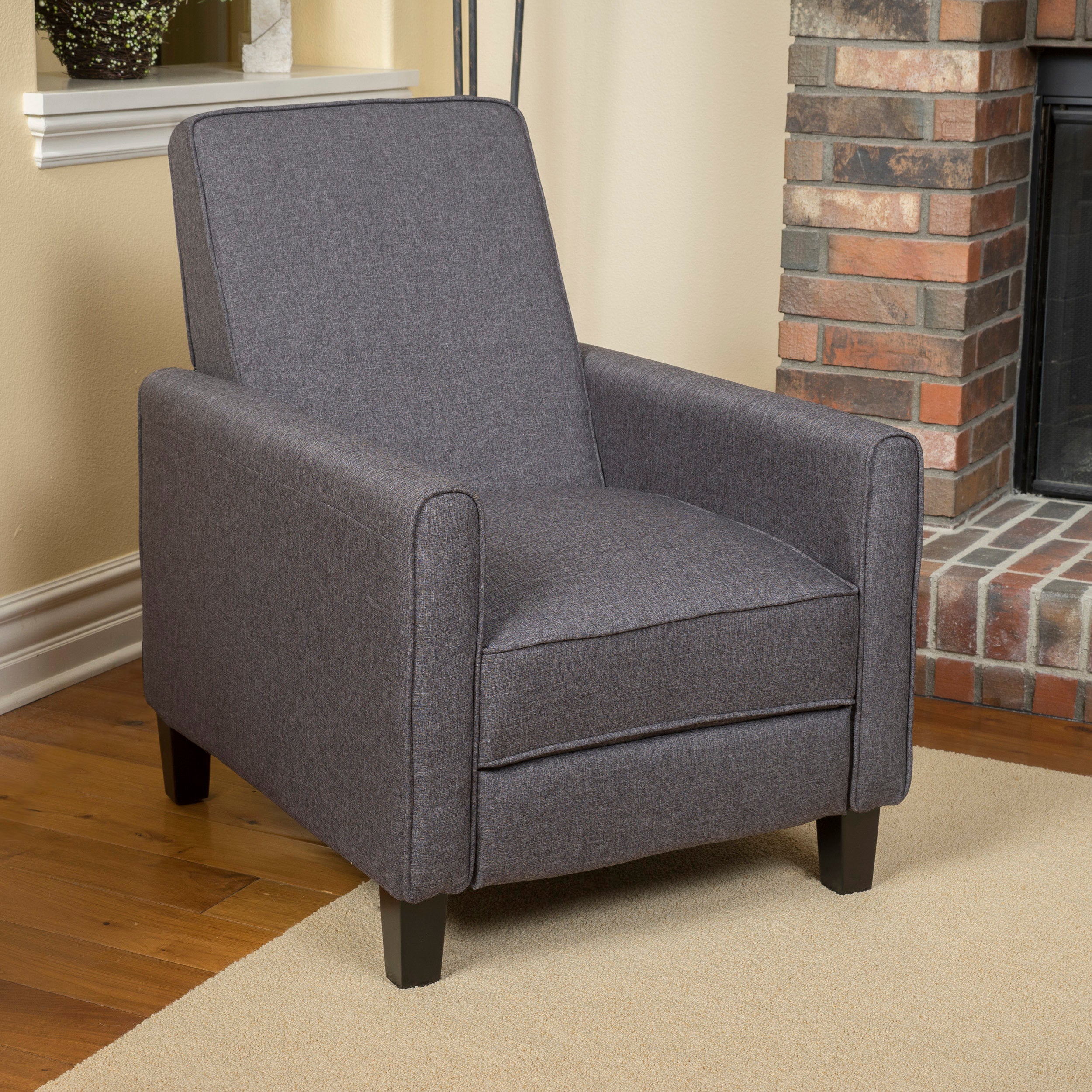Smoke Fabric Push Back Chair for Elegant Home Décor - Grand Goldman Shop