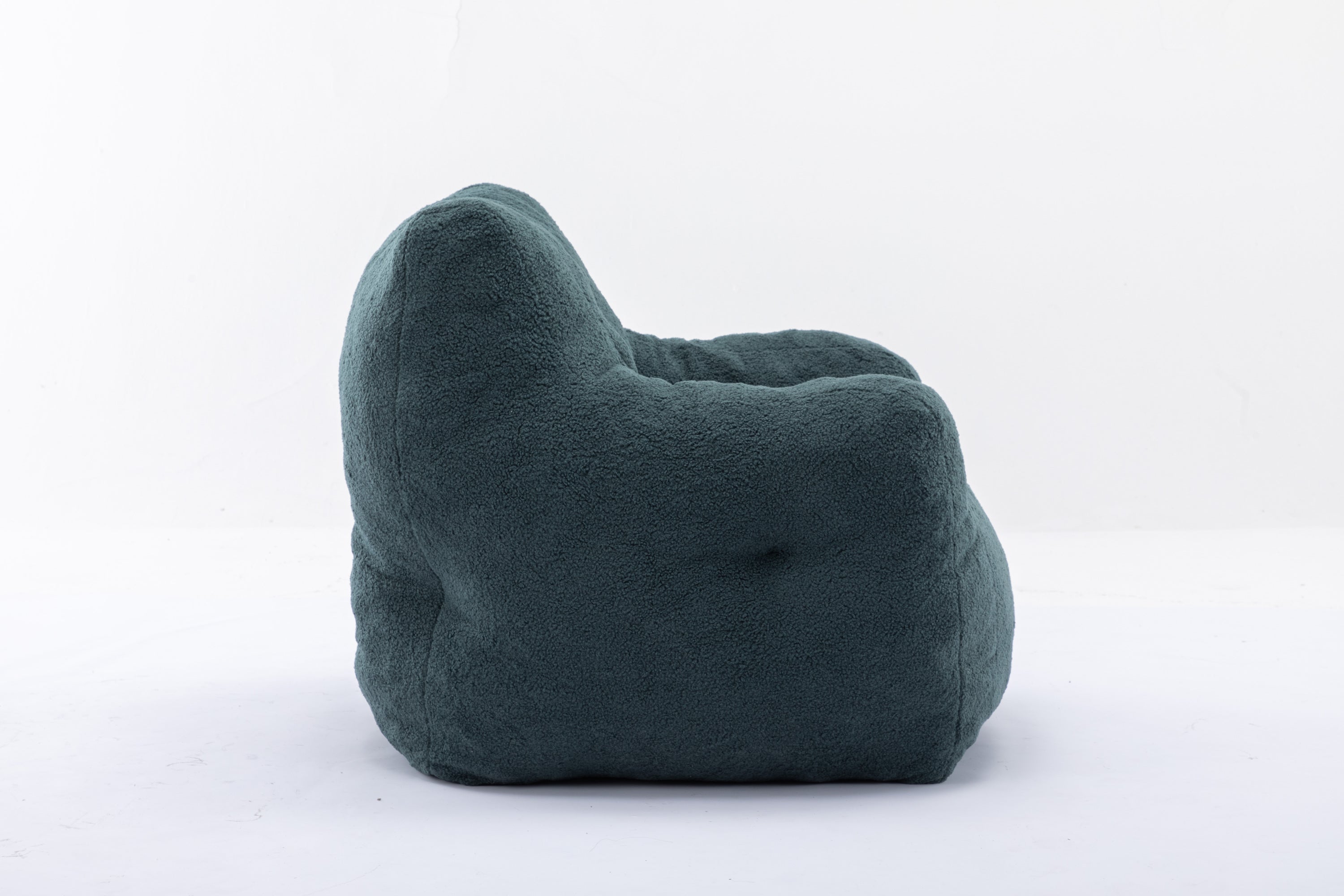 010-Soft Teddy Fabric Tufted Foam Bean Bag Chair With Teddy Fabric Green - Grand Goldman Shop